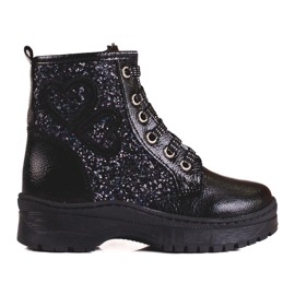 W. Potocki Botas de menina com purpurina Potocki preto 1
