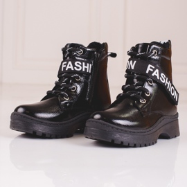 W. Potocki Botas de menina Potocki moda preto 2