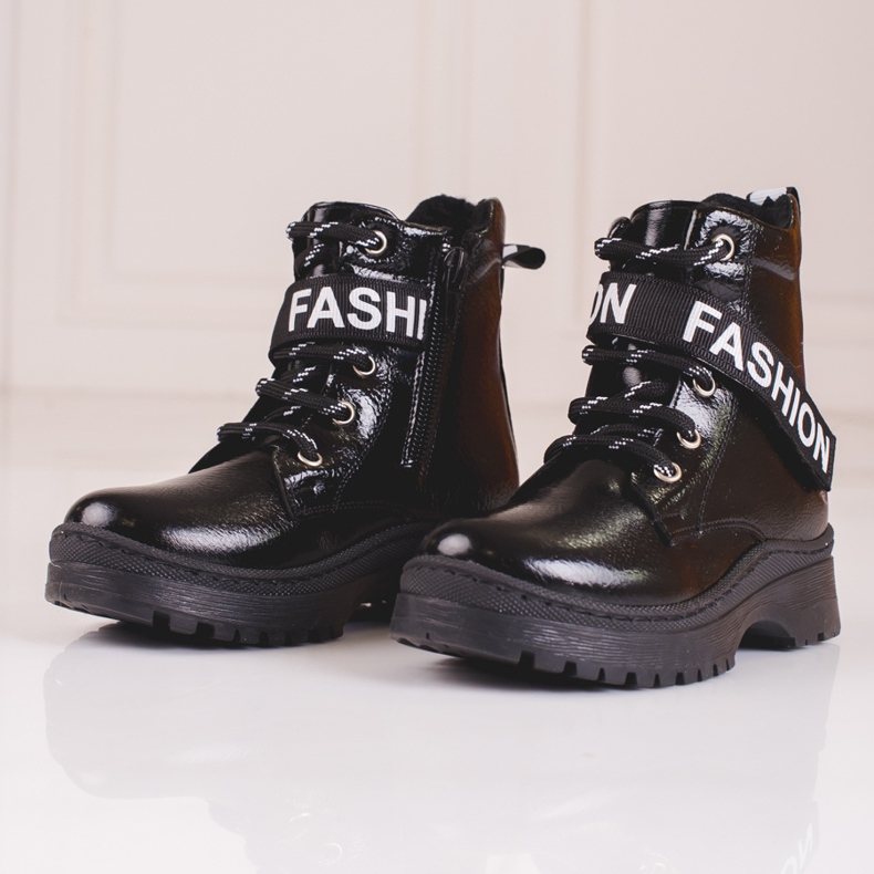 W. Potocki Botas de menina Potocki moda preto 2