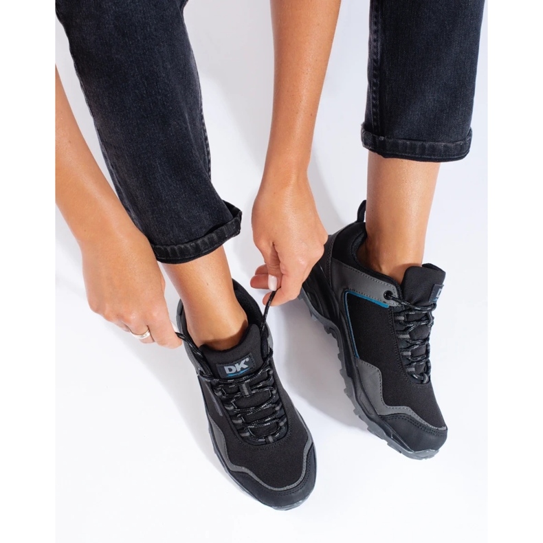 Tênis de trekking feminino DK impermeável cinza preto 2