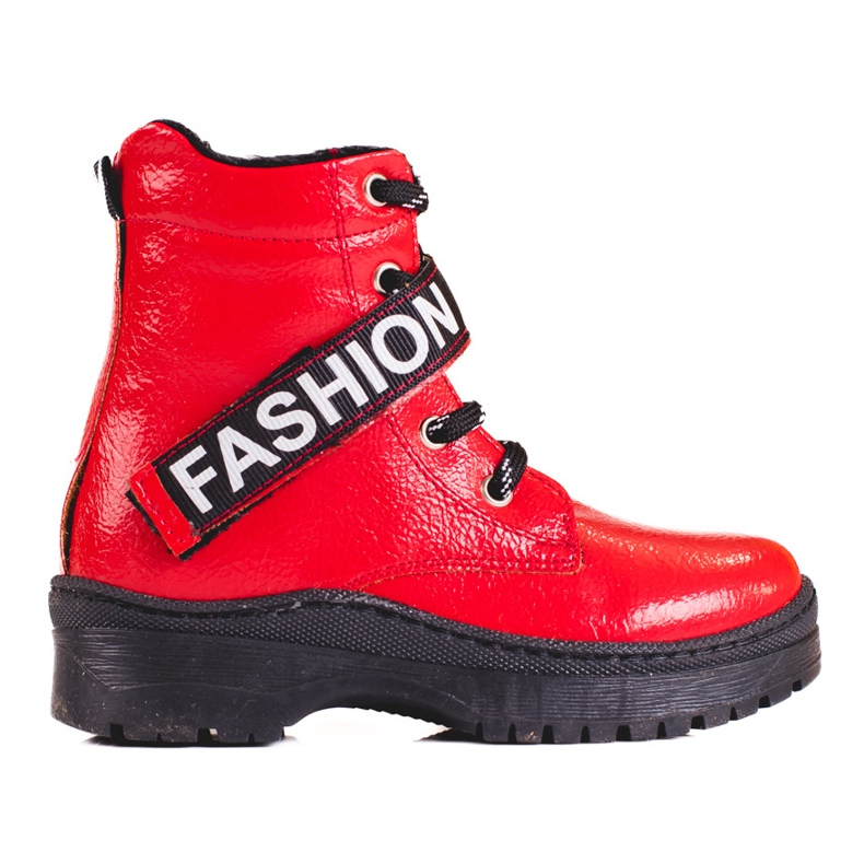 W. Potocki Botas de menina Potocki moda vermelho 1