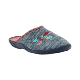 Sapatos de mulher Befado chinelos 235d151 chinelos marrom azul 1