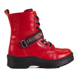 W. Potocki Bota menina Potocki com cristais vermelho 1