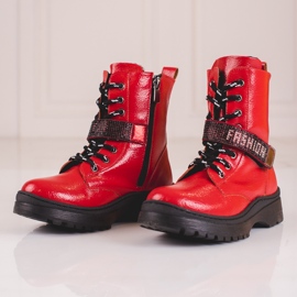 W. Potocki Bota menina Potocki com cristais vermelho 2