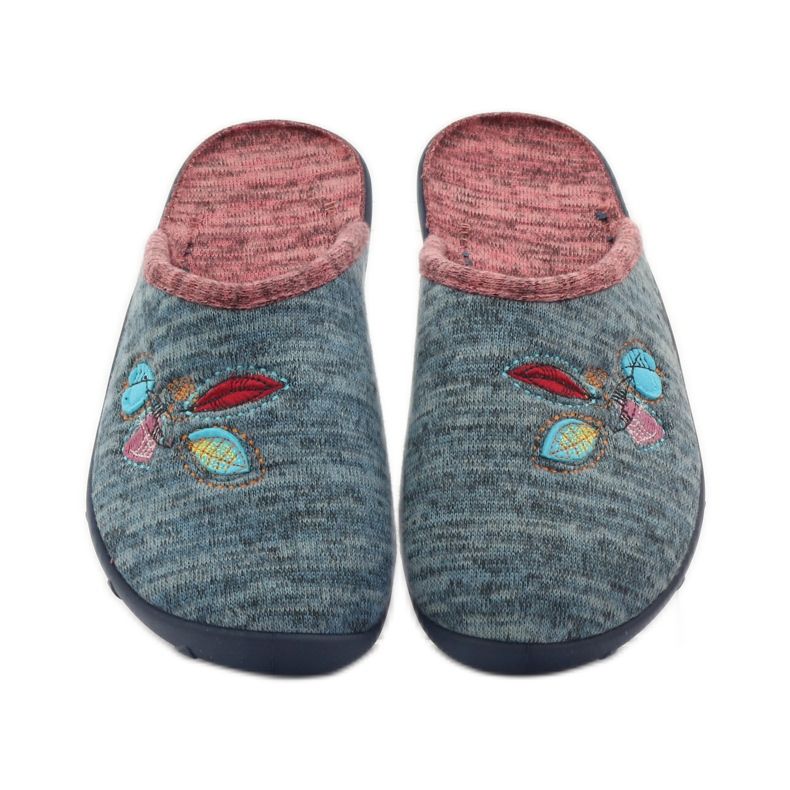 Sapatos de mulher Befado chinelos 235d151 chinelos castanho azul 4