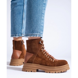 Botas de couro marrom castanho 1