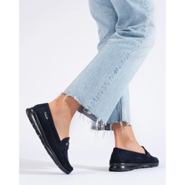 Goodin Mocassins femininos azul marinho claro 1