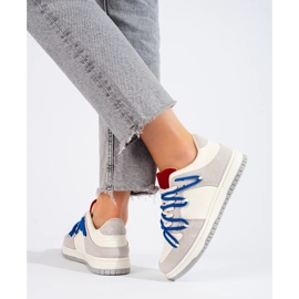 Tênis Shelovet com cadarço azul branco 1