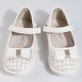 Meninas bailarinas openwork Vinceza branco 2