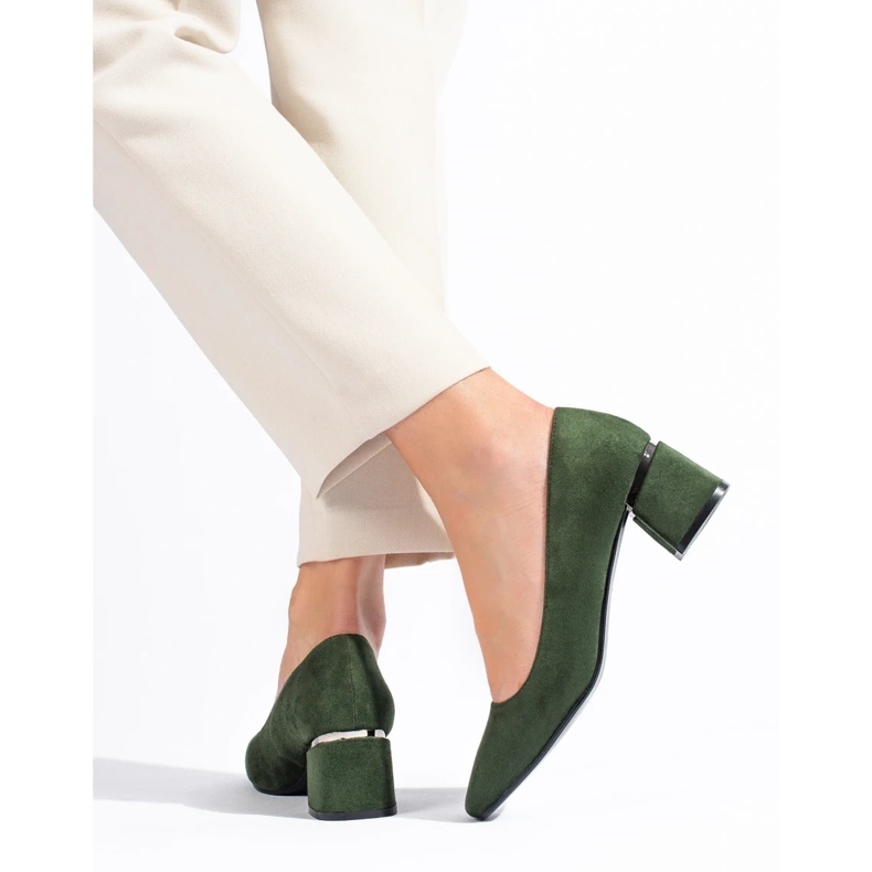 Sapatos de salto baixo verdes Vinceza de mulher 1