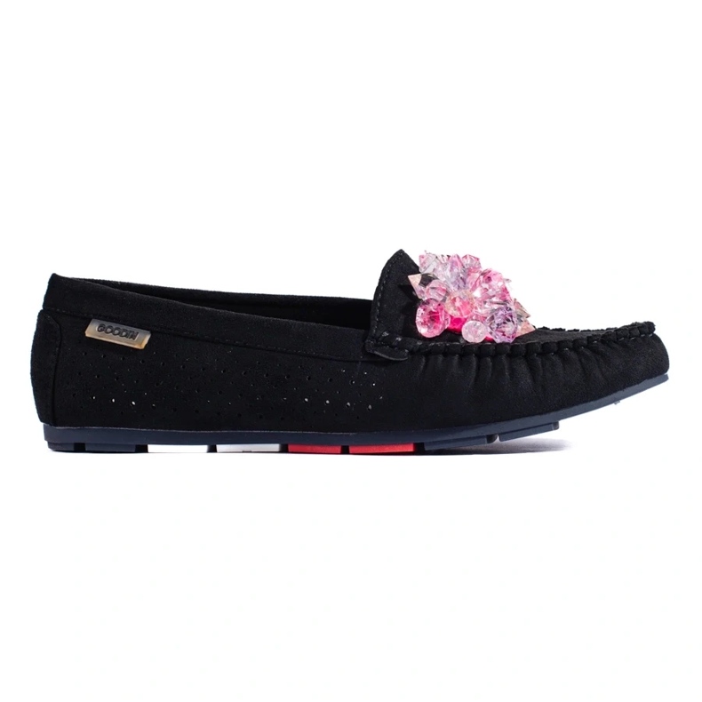 Mocassins Shelovet de mulher pretos em camurça 2