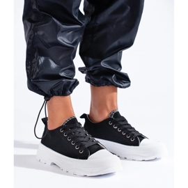 Tênis plataforma clássico Shelovet preto 1