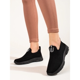 Tênis esportivo sem cadarço preto Shelovet 1