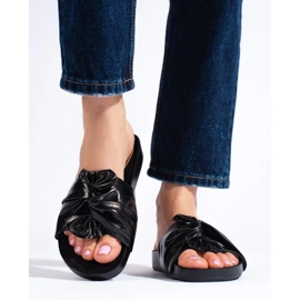 Sandálias rasas Shelovet pretas de mulher preto 2