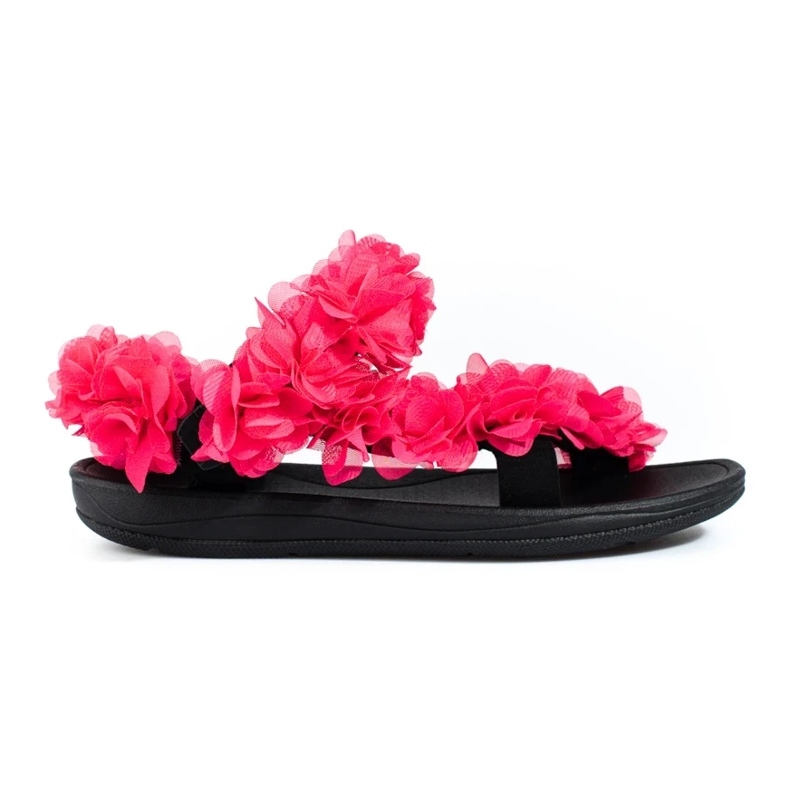 Sandálias femininas com velcro perfumadas Shelovet fúcsia rosa 1