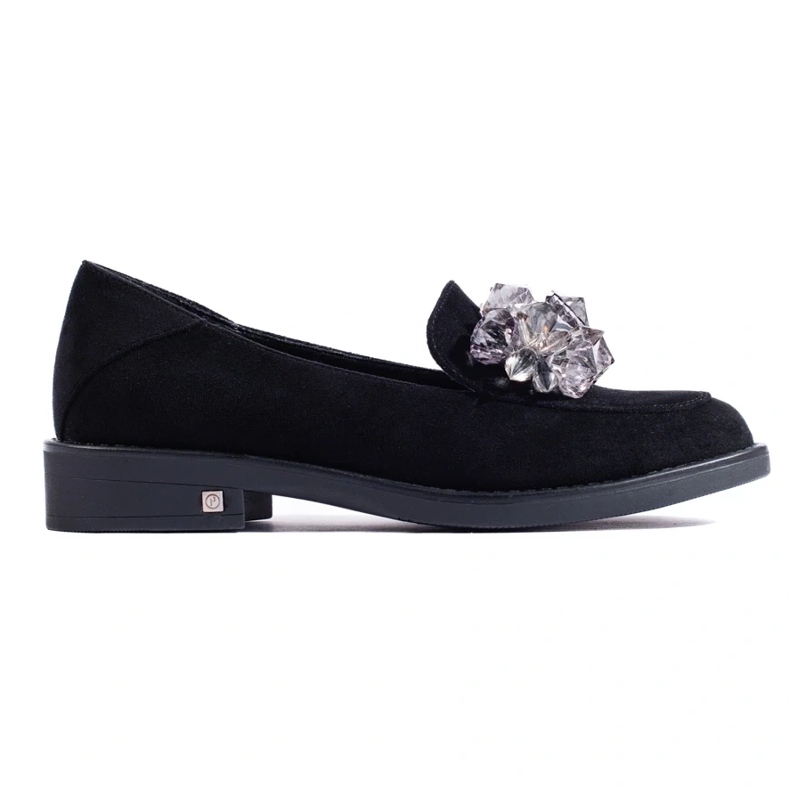 W. Potocki Mocassins de mulher pretos em camurça, Potocki 2