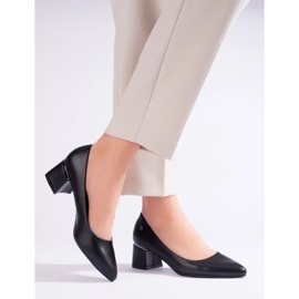 Sapatos de salto baixo de mulher pretos Vinceza 1