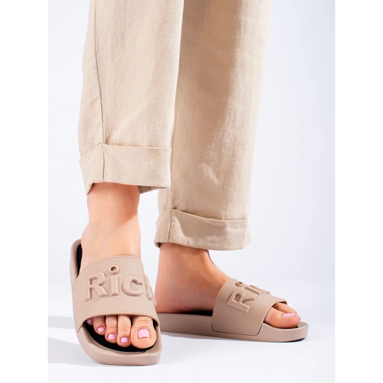 W. Potocki Chinelos de mulher bege da Potocki 1