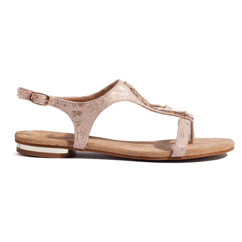 Sandália rasteira rosa Shelovet 1