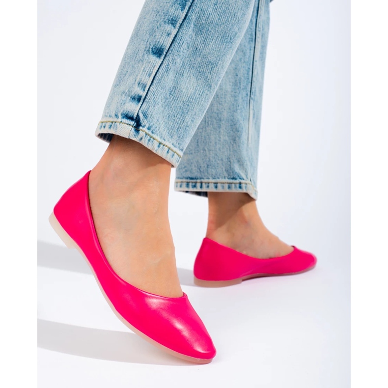 Sabrinas rosa femininas feitas de couro ecológico Shelovet 1