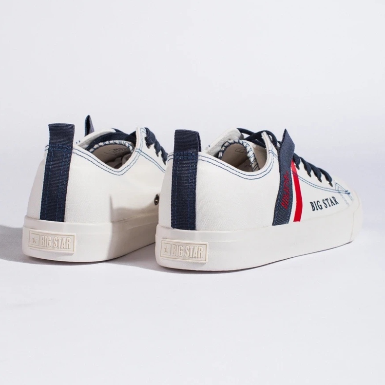 Tênis branco masculino em couro ecológico Big Star LL174005 2