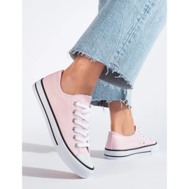 SHELOVET Ténis baixos Vico cor-de-rosa de mulher 2