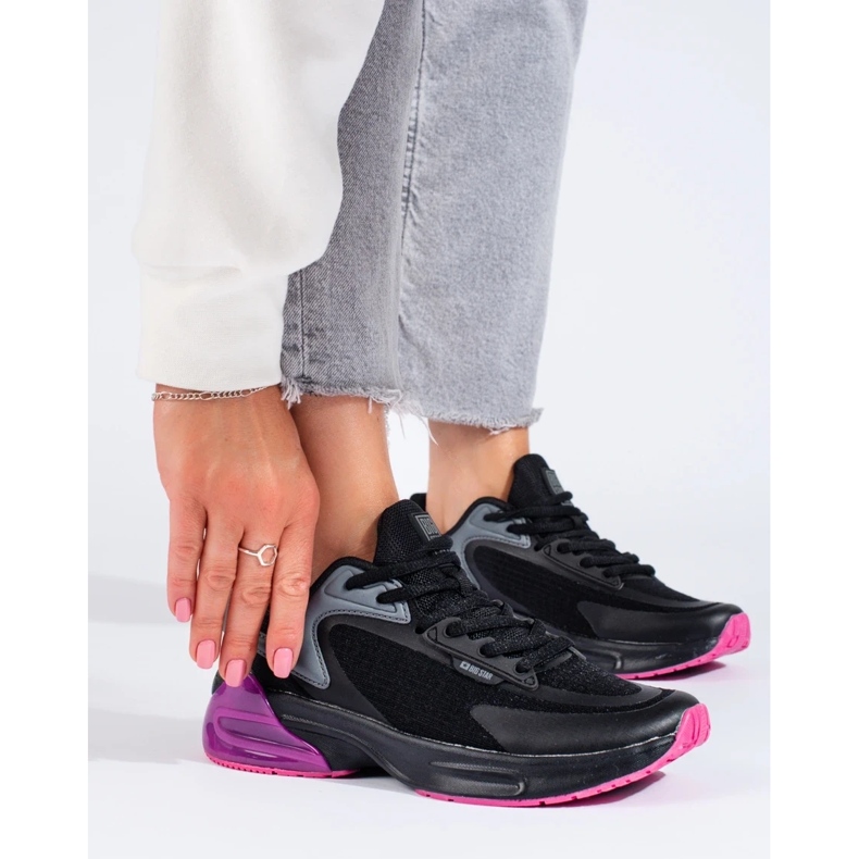 Tênis esportivo preto feminino Big Star LL274335 2