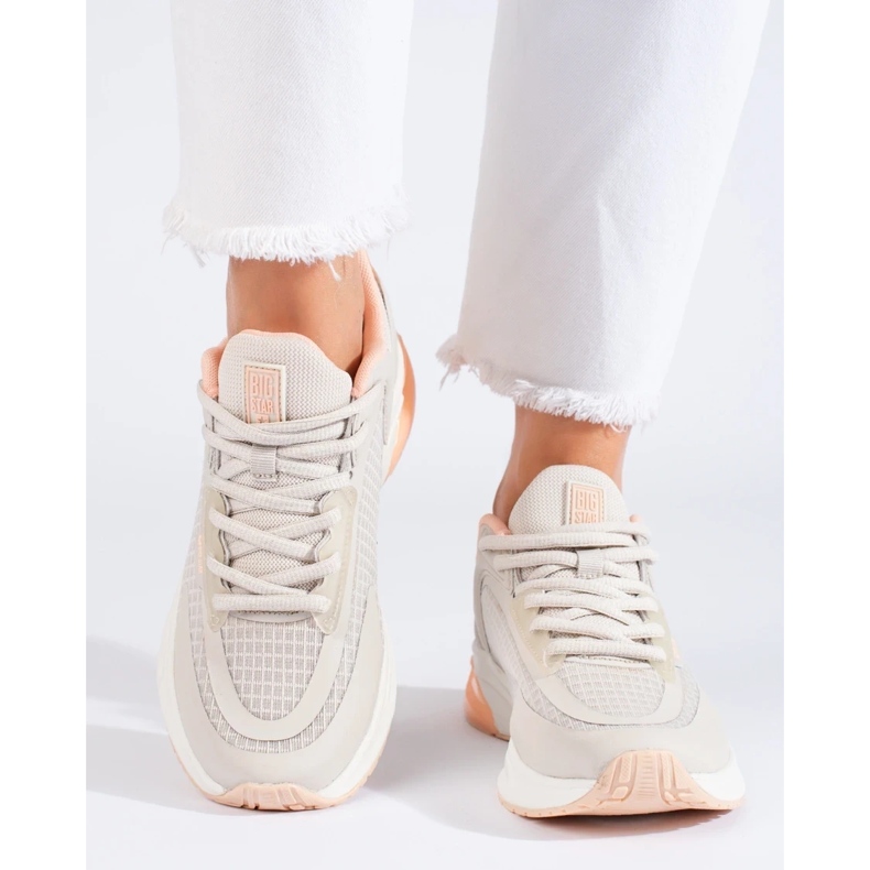 Tênis esportivo bege feminino LL274336 Big Star 1