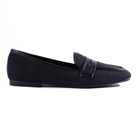Elegantes mocassins pretos Shelovet de mulher 2