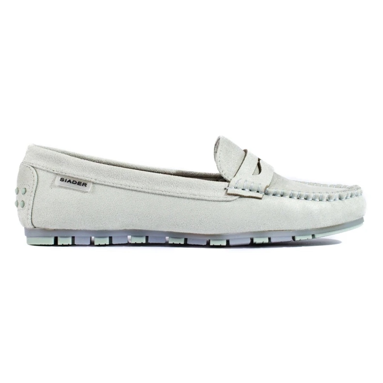 Mocassins de mulher em camurça verde claro, Shelovet 2