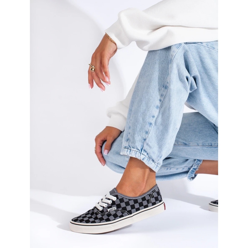 Tênis xadrez preto e cinza, Shelovet 2