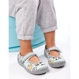 SHELOVET Chinelos infantis para jardim de infância com cães 3F azul 2