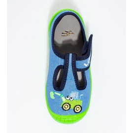 Chinelos de escavadeira de velcro azul Shelovet 1