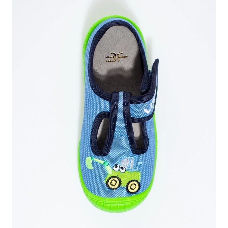 Chinelos de escavadeira de velcro azul Shelovet 1