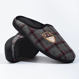 Chinelos xadrez masculinos Shelovet cinza 1