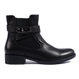 Botas rasas pretas femininas Shelovet preto 2
