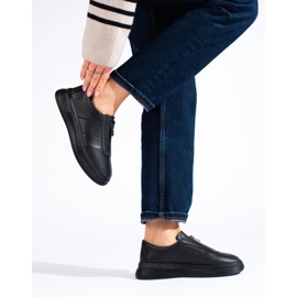 Sapatos femininos de couro preto por T.Sokolski 2