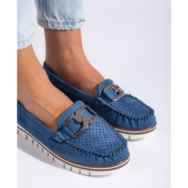 Goodin Mocassins plataforma azuis perfurados azul 2