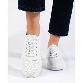 Seastar Sapatos femininos brancos com atacadores 2 Seastar Sapatos femininos brancos com atacadores 2