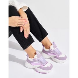 Calçado desportivo feminino lilás com sola grossa tolet 1