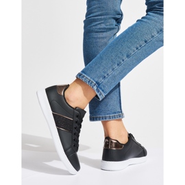 Calçados esportivos femininos negros preto 1