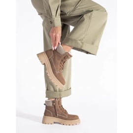 Botas femininas com isolamento marrom castanho 1