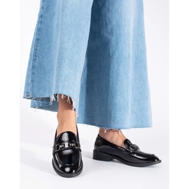 Goodin Mocassins de mulher pretos lacados 2