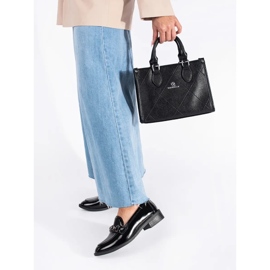 Goodin Mocassins de mulher pretos lacados 1