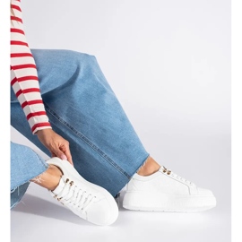 Tênis plataforma branco de couro 1