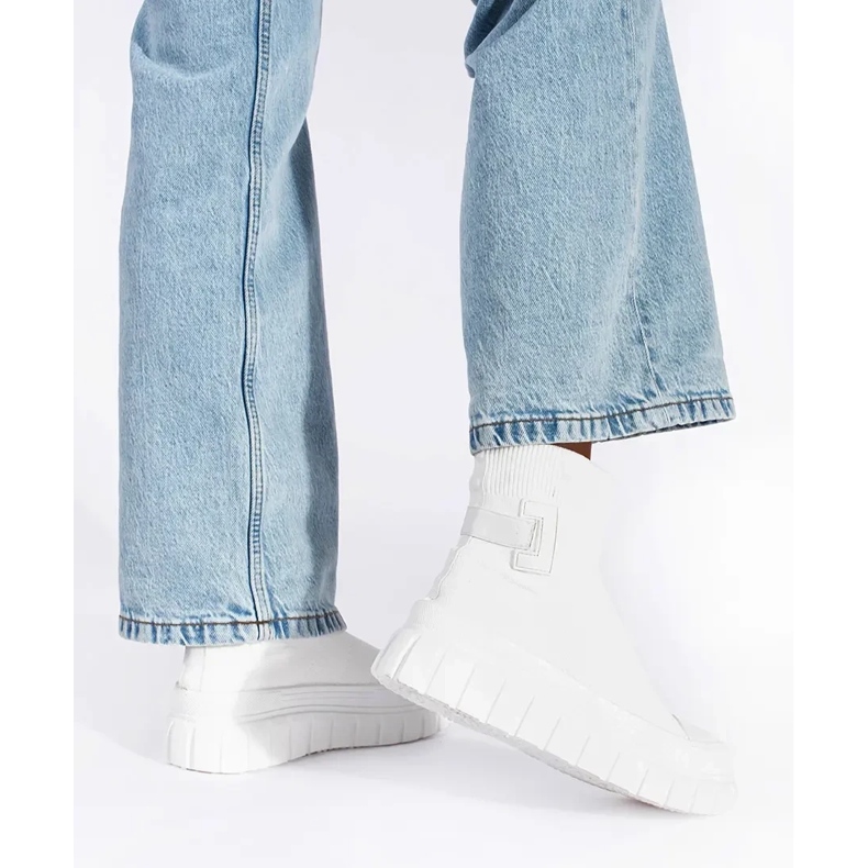 Seastar Tênis branco com plataforma alta 1