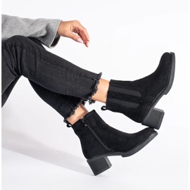 Seastar Botas Jodhpur de camurça preta no poste preto 1