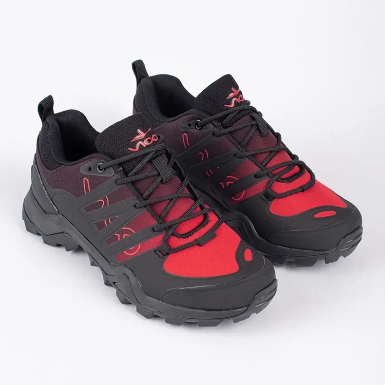 Sapatos de trekking femininos VICO pretos e vermelhos 1