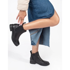 Botas Chelsea pretas femininas preto 1