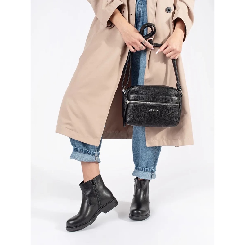 Botas Chelsea de couro preto com sola plana de Sergio Leone 2